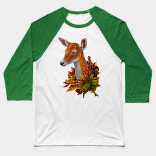 Deer and autumn Baseball T-Shirt